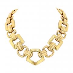David Webb DAVID WEBB 18K YELLOW GOLD LARGE OPEN LINK ANCIENT WORLD NECKLACE - 3489257