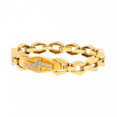 David Webb DAVID WEBB 18K YELLOW GOLD LIGHT BOLT LINK CURB BRACELET - 2952535