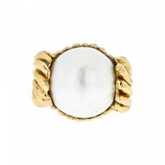 David Webb DAVID WEBB 18K YELLOW GOLD MABE PEARL RING - 1942257