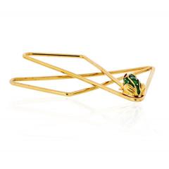 David Webb DAVID WEBB 18K YELLOW GOLD MONEY CLIP WITH A LITTLE FROG JEWELRY - 1786288