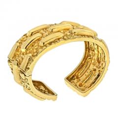 David Webb DAVID WEBB 18K YELLOW GOLD NUGGET STYLE HIGH POLISH CUFF BRACELET - 2653873