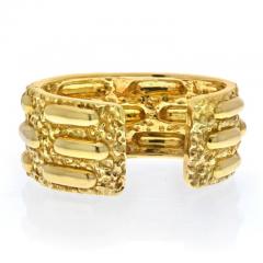 David Webb DAVID WEBB 18K YELLOW GOLD NUGGET STYLE HIGH POLISH CUFF BRACELET - 2653874