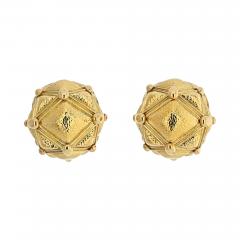 David Webb DAVID WEBB 18K YELLOW GOLD PYRAMID CLIP ON EARRINGS - 2349702