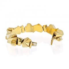 David Webb DAVID WEBB 18K YELLOW GOLD SKI SLOPE NUGGET DIAMOND BRACELET - 2483977