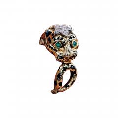 David Webb DAVID WEBB 18K YELLOW GOLD SPOTTED LEOPARD DIAMOND RING - 2215234