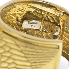 David Webb DAVID WEBB 18K YELLOW GOLD TWIN EAGLE CUFF BRACELET - 2713098