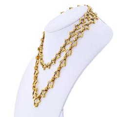 David Webb DAVID WEBB 18K YELLOW GOLD VINTAGE CHAIN LINK NECKLACE - 1902631