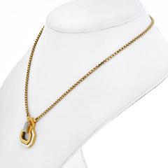 David Webb DAVID WEBB 18K YELLOW GOLD WHITE ENAMEL DIAMOND NECKLACE - 2520264