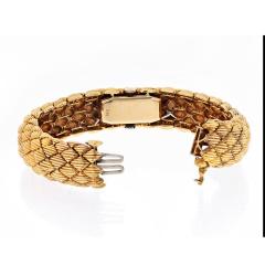 David Webb DAVID WEBB 18K YELLOW GOLD WOVEN LINK BRACELET HIDDEN COVER WATCH - 2281913