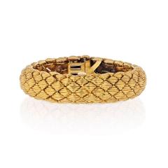 David Webb DAVID WEBB 18K YELLOW GOLD WOVEN LINK BRACELET HIDDEN COVER WATCH - 2281914
