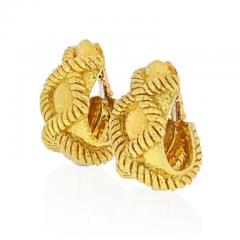 David Webb DAVID WEBB 18K YELLOW GOLD X MOTIF HAMMERED CLIP ON EARRINGS - 1858653