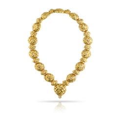 David Webb DAVID WEBB CIRCA 1970S 18K YELLOW GOLD LARGE BOMBE RIGID ROUND LINK NECKLACE - 1767162