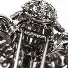 David Webb DAVID WEBB FLOWER PLATINUM DIAMOND BROOCH - 1755665