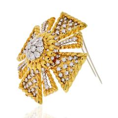 David Webb DAVID WEBB MALTESE CROSS PLATINUM 18K YELLOW GOLD 10 50CTS DIAMOND BROOCH - 1767218