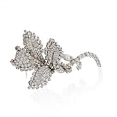 David Webb DAVID WEBB PLATINUM 18 92 CTS DIAMOND FLOWER BROOCH - 2270228