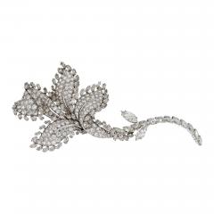 David Webb DAVID WEBB PLATINUM 18 92 CTS DIAMOND FLOWER BROOCH - 2271245