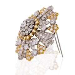 David Webb DAVID WEBB PLATINUM 18K WHITE GOLD 40 00 CARAT OLD CUT DIAMOND BROOCH - 1767239