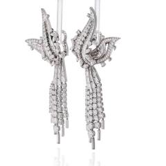 David Webb DAVID WEBB PLATINUM 18K WHITE GOLD DAY AND NIGHT 50 CARAT DIAMOND EARRINGS - 1796951