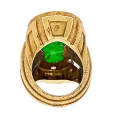 David Webb DAVID WEBB PLATINUM 18K YELLOW GOLD 1970S CARVED JADE DRAGON STYLE RING - 2650725