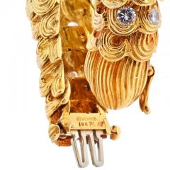David Webb DAVID WEBB PLATINUM 18K YELLOW GOLD 21 CARATS SCROLL DIAMOND TEXTURED BRACELET - 2914100