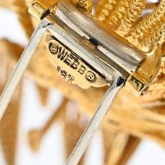 David Webb DAVID WEBB PLATINUM 18K YELLOW GOLD 8 CARAT DIAMOND SPRAY BROOCH - 2902689