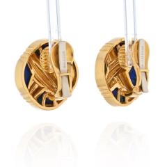 David Webb DAVID WEBB PLATINUM 18K YELLOW GOLD AZURMALACHITE EARRINGS - 2390230