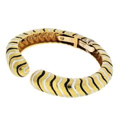 David Webb DAVID WEBB PLATINUM 18K YELLOW GOLD BANGLE BRACELET - 2326715