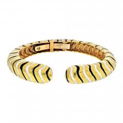 David Webb DAVID WEBB PLATINUM 18K YELLOW GOLD BANGLE BRACELET - 2327567