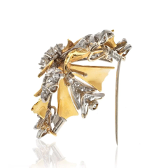 David Webb DAVID WEBB PLATINUM 18K YELLOW GOLD BROOCH - 3041216