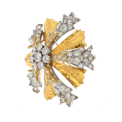 David Webb DAVID WEBB PLATINUM 18K YELLOW GOLD BROOCH - 3041221