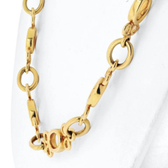 David Webb DAVID WEBB PLATINUM 18K YELLOW GOLD CIRCLE MOTIF 32 CHAIN NECKLACE - 3715767