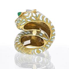 David Webb DAVID WEBB PLATINUM 18K YELLOW GOLD CROSSOVER TIGER RING - 2029565