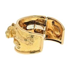 David Webb DAVID WEBB PLATINUM 18K YELLOW GOLD REPOUSSE FINISH LEOPARD BRACELET - 2562802