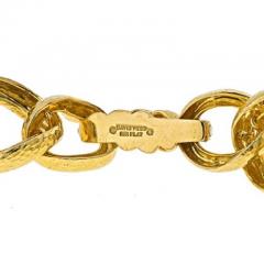 David Webb DAVID WEBB PLATINUM 18K YELLOW GOLD TWISTED ROPE LINK DIAMOND COLLAR NECKLACE - 1977200