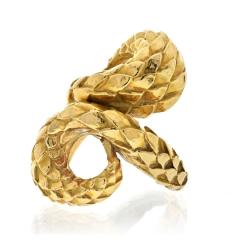 David Webb DAVID WEBB PLATINUM 18K YELLOW GOLD TWISTED SCALES RING - 3344112