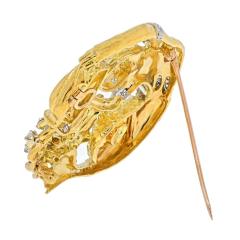 David Webb DAVID WEBB PLATINUM 18K YELLOW GOLD ZODIAC AQUARIUS PENDANT - 2431604