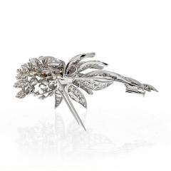 David Webb DAVID WEBB PLATINUM 21 00 CARATS 1960S DIAMOND FLORAL BROOCH - 2520250