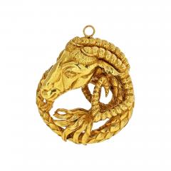 David Webb DAVID WEBB ZODIAC KINGDOM 18K YELLOW GOLD ARIES PENDANT - 1810645