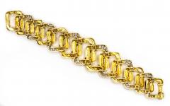 David Webb David Webb 12 00cts Diamond Hammered Large Link Bracelet - 1674969