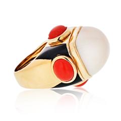 David Webb David Webb 18K Gold Coral Dome Ring - 1664937