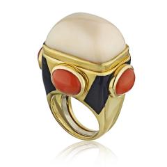 David Webb David Webb 18K Gold Coral Dome Ring - 1664939