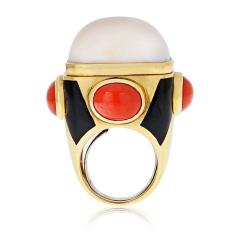 David Webb David Webb 18K Gold Coral Dome Ring - 1664941