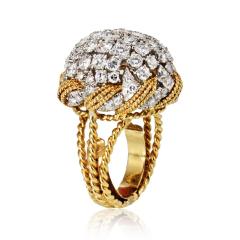 David Webb David Webb 18K Gold Diamond Pave Bombe Ring - 1664982