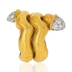 David Webb David Webb 18K Gold Diamond Tipped Nail Ring - 1665087