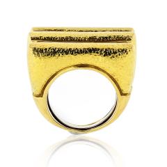 David Webb David Webb 18K Gold Radiator Hammered Finished Diamond Ring - 1665053