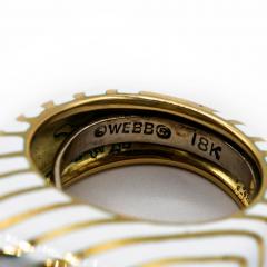 David Webb David Webb 18K Gold White Enamel Ring - 1665026