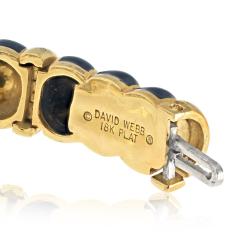 David Webb David Webb 18K Yellow Gold Black Enamel Elephant Bracelet - 4814199