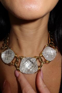 David Webb David Webb 18K Yellow Gold Crystal Pool Rock Crystal Necklace - 4814298