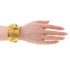 David Webb David Webb 18K Yellow Gold Double Fish With Ruby Eyes Bracelet - 4541797