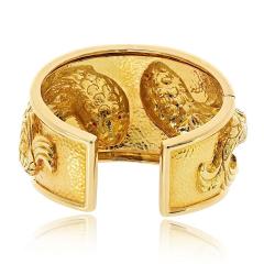 David Webb David Webb 18K Yellow Gold Double Fish With Ruby Eyes Bracelet - 4541800